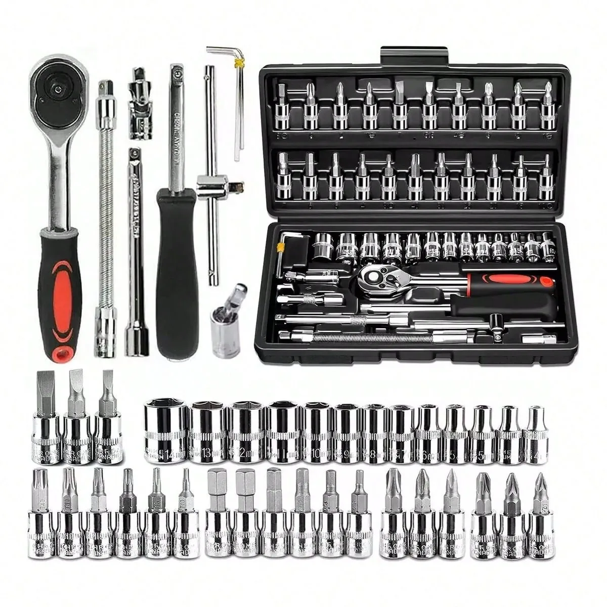 46Pcs Multifunctional Car Repair Tool Set Screwdriver Spanner Manual Hand Tools for Home Auto Maintenance Dismantling
46Pcs Multifunctional Car Repair Tool Set Screwdriver Spanner Manual Hand Tools for Home Auto Maintenance Dismantling