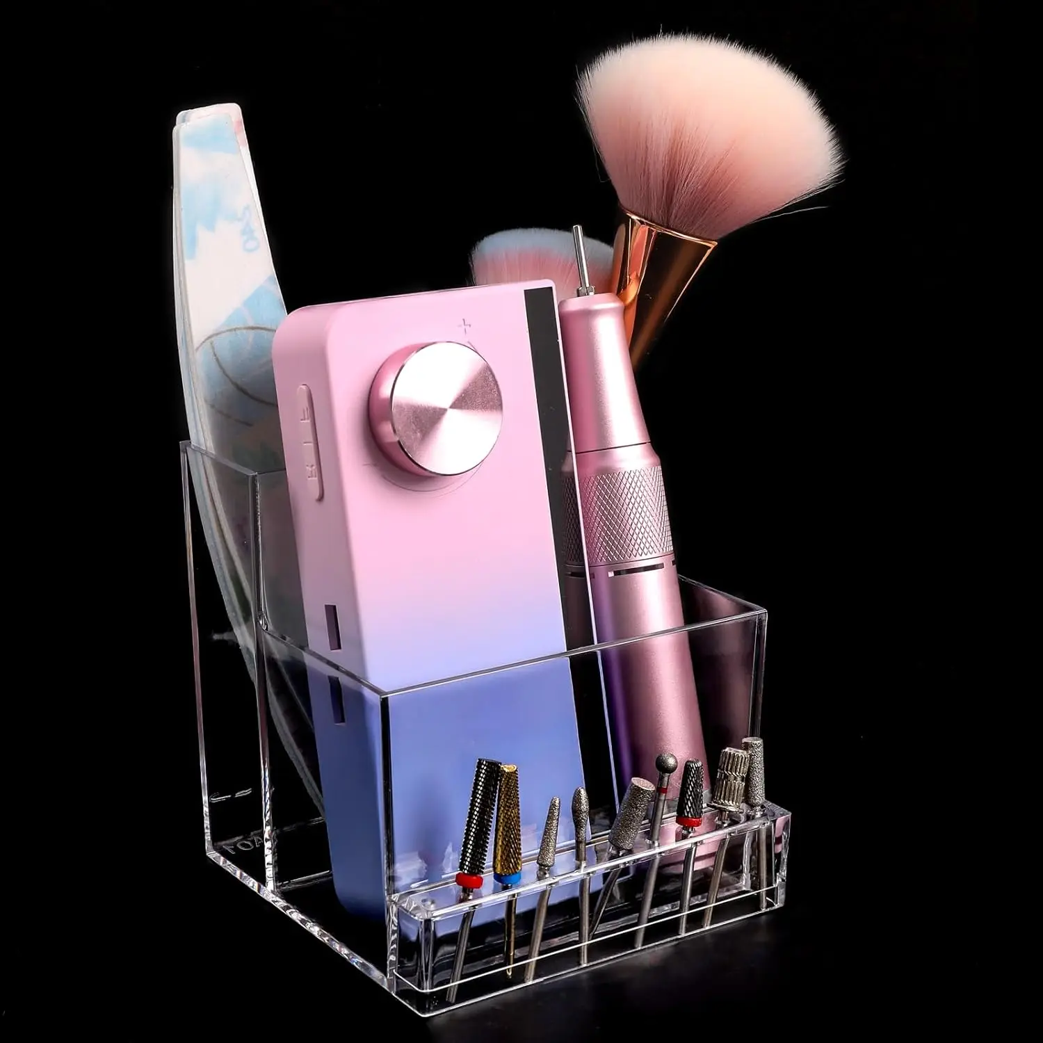 10-Hole Nail Drill Bit Holder & Storage Box, Clear Acrylic Organizer for Manicure Tools, Space-Saving Desk Accessory
10-Hole Nail Drill Bit Holder & Storage Box, Clear Acrylic Organizer for Manicure Tools, Space-Saving Desk Accessory
