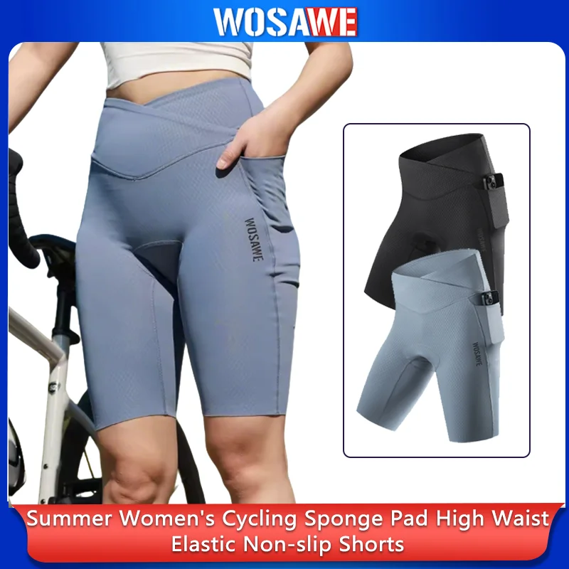 WOSAWE Summer Women Cycling Shorts with Sponge Cushion High Waist Elastic Bike Shorts Anti-Slip Reflective Riding Shorts
WOSAWE Summer Women Cycling Shorts with Sponge Cushion High Waist Elastic Bike Shorts Anti-Slip Reflective Riding Shorts