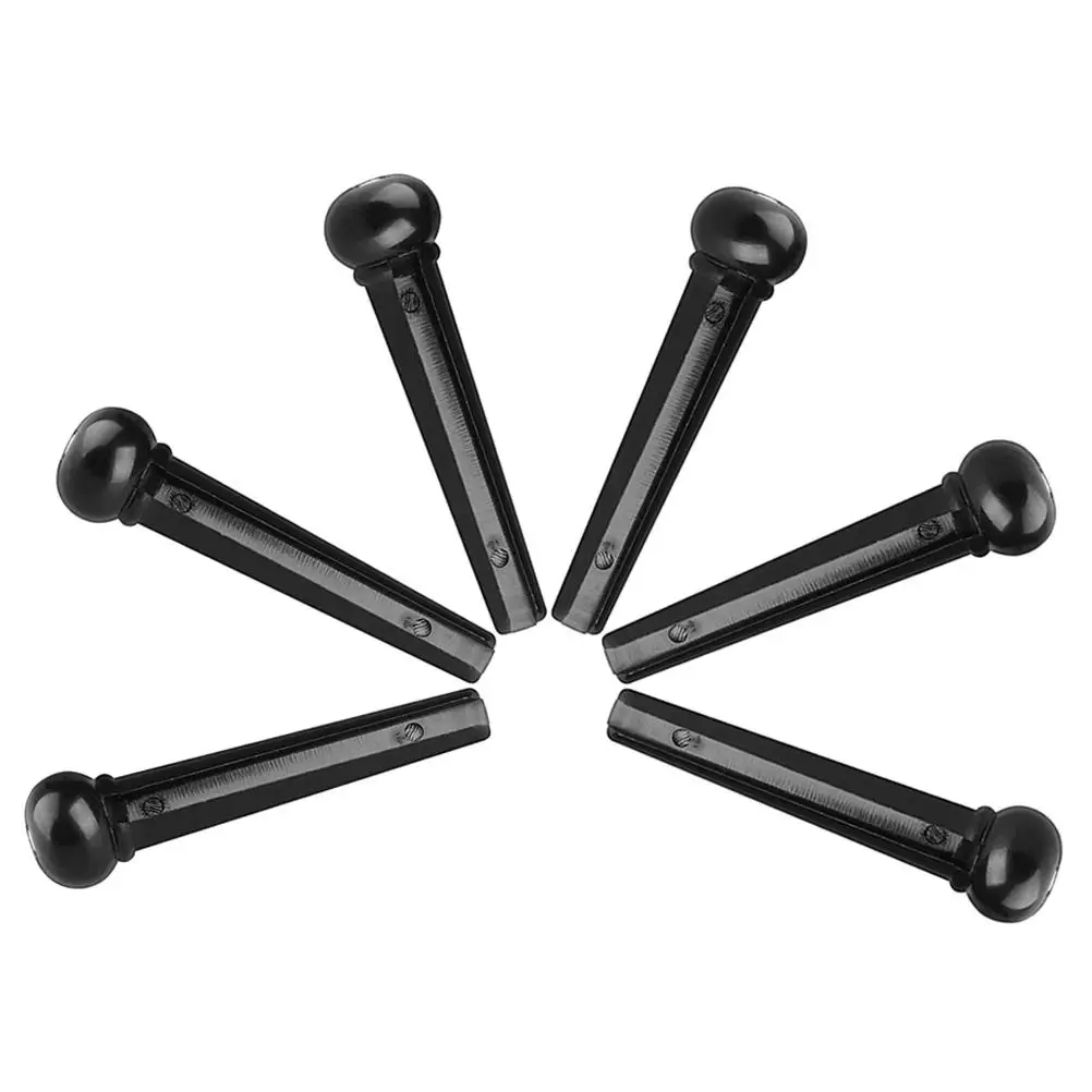 6 Pcs Guitar Bridge Pins Acoustic Guitar Parts Replacement Black Assembly Durable ABS Material Stable Sound Performance
6 Pcs Guitar Bridge Pins Acoustic Guitar Parts Replacement Black Assembly Durable ABS Material Stable Sound Performance