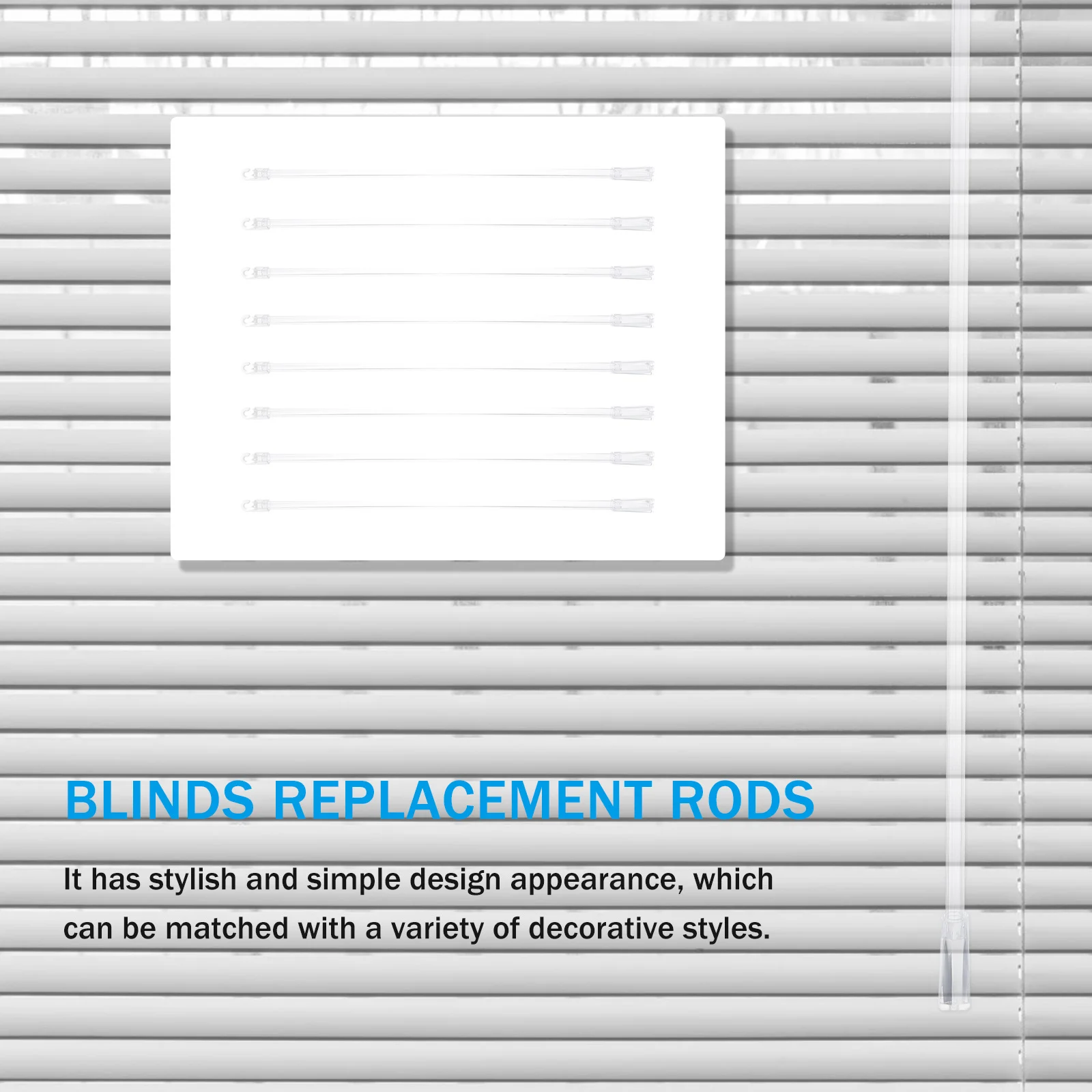 8pcs Plastic Blind Wands Vertical Replacement Rods White For Vertical Transparent Blinds Rod Curtain Rods Blinds Handle Stick
8pcs Plastic Blind Wands Vertical Replacement Rods White For Vertical Transparent Blinds Rod Curtain Rods Blinds Handle Stick