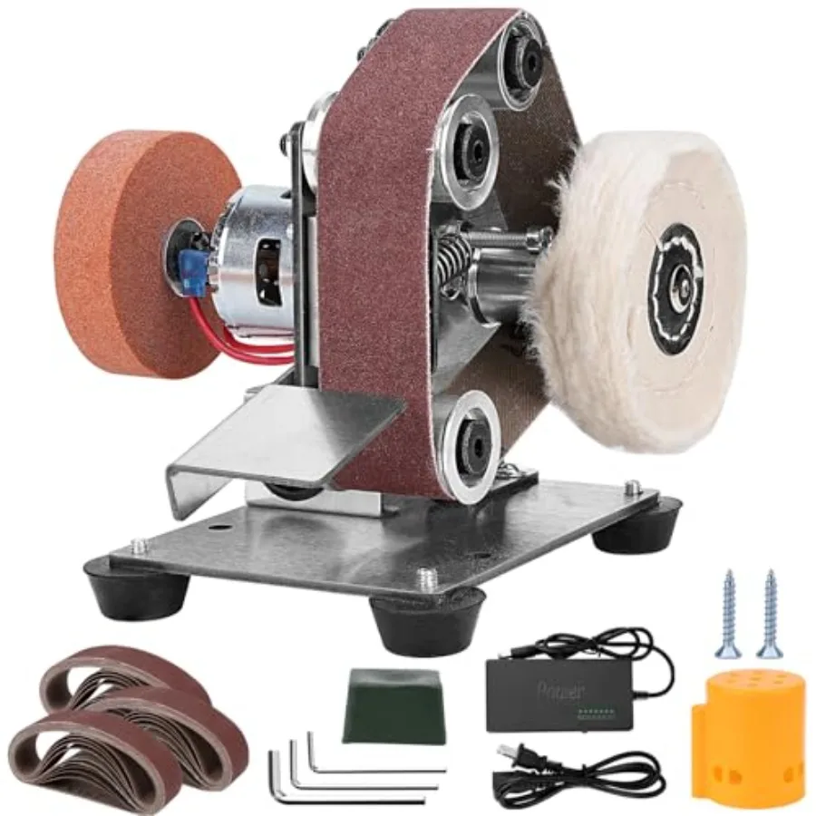 Mini Electric Belt-Sander Knife-Sharpener Sanding Machine - Small Bench Grinder Kit 7 Speed Adjustable Power Polisher DIY Polis
Mini Electric Belt-Sander Knife-Sharpener Sanding Machine - Small Bench Grinder Kit 7 Speed Adjustable Power Polisher DIY Polis