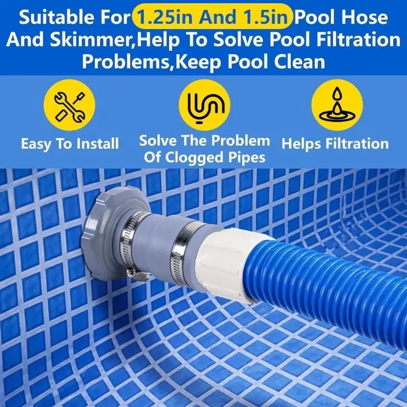Pool Skimmer Hose Connector Pool Skimmer Attachments Hose Adapter For Efficient Pool Cleaning Equipment Connection 69HD
Pool Skimmer Hose Connector Pool Skimmer Attachments Hose Adapter For Efficient Pool Cleaning Equipment Connection 69HD