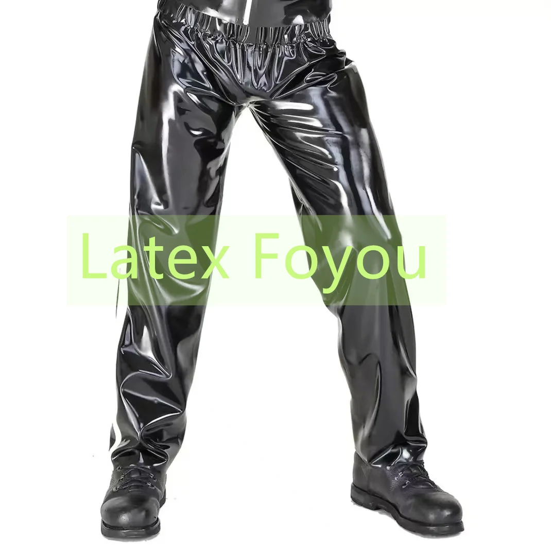 Natural Black Latex Men's Loosen Pants Elastic Bands Gothic Cargo Trousers Latex Casual Pants Cosplay Costume 0.4mm No Zip
Natural Black Latex Men's Loosen Pants Elastic Bands Gothic Cargo Trousers Latex Casual Pants Cosplay Costume 0.4mm No Zip
