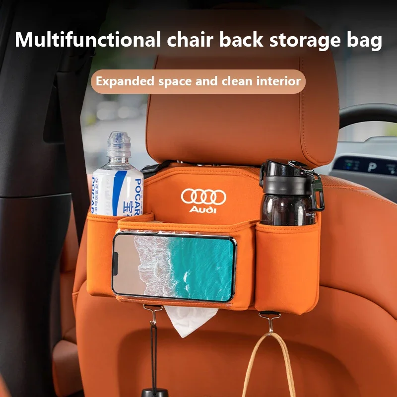 Car Backrest Storage Bag Multifunctional Seat Back Organizer Cup Holder for Audi A3 A4L A6L Q3L Durable Auto Interior Accessory
Car Backrest Storage Bag Multifunctional Seat Back Organizer Cup Holder for Audi A3 A4L A6L Q3L Durable Auto Interior Accessory