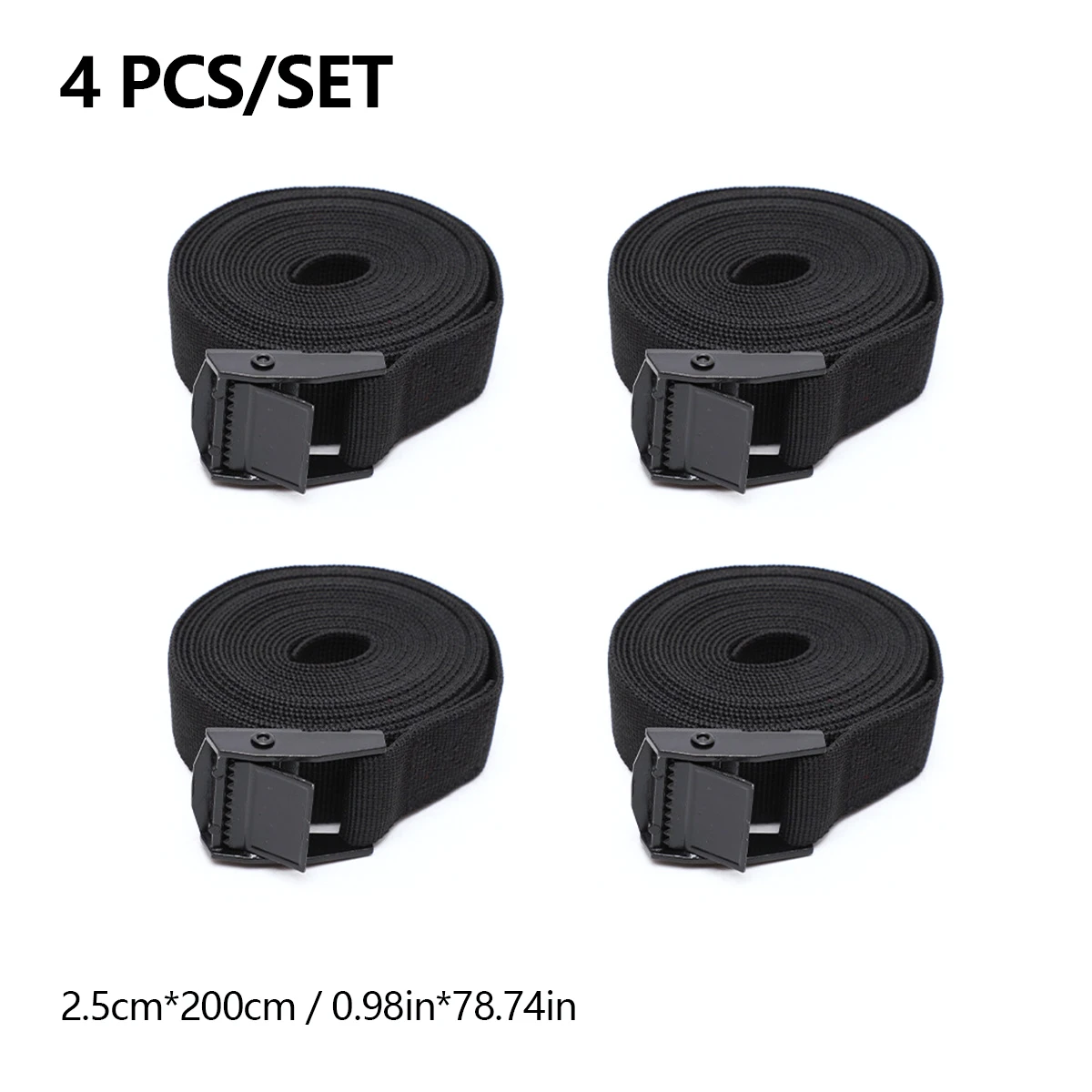 4-Pack Zinc Alloy Cargo Tie Down Straps – Multi-Functional Buckle Straps for Luggage Racks, Cargo Tightening, and Seasonal Use
4-Pack Zinc Alloy Cargo Tie Down Straps – Multi-Functional Buckle Straps for Luggage Racks, Cargo Tightening, and Seasonal Use