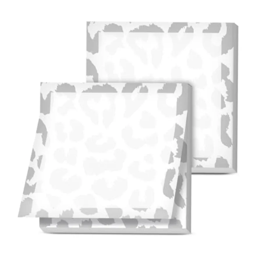 Sticky Notes 2 Pads 3x3 inches Cute Colorful Fun Self-Stick Note Pads Easy Post Strong Adhesive Notepad Light Grey Leopard
Sticky Notes 2 Pads 3x3 inches Cute Colorful Fun Self-Stick Note Pads Easy Post Strong Adhesive Notepad Light Grey Leopard