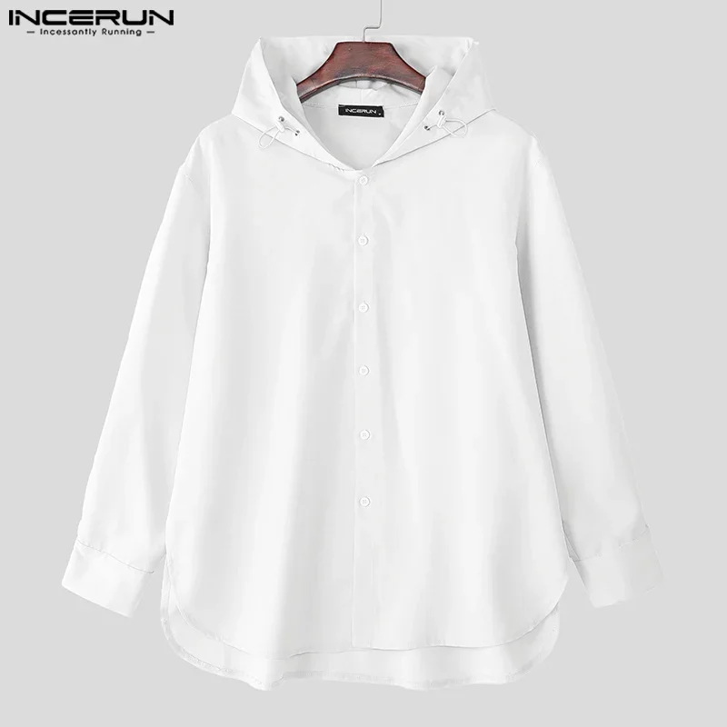 INCERUN Men Shirt Solid Color Lapel Long Sleeve Button Hooded Casual Men Clothing Streetwear Loose 2025 Fashion Tops Male Shirts 
INCERUN Men Shirt Solid Color Lapel Long Sleeve Button Hooded Casual Men Clothing Streetwear Loose 2025 Fashion Tops Male Shirts