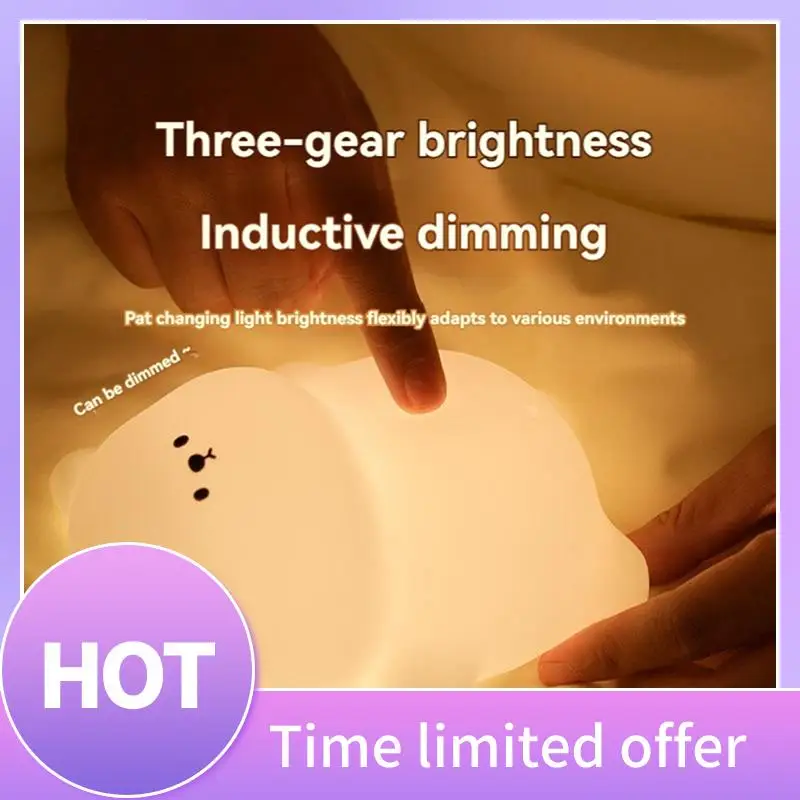 B69C Silicone Lying Flat Bear LED Night Light Cute Animal Kids Night Lamp Touch Control USB Rechargeable Lamps For Kid
B69C Silicone Lying Flat Bear LED Night Light Cute Animal Kids Night Lamp Touch Control USB Rechargeable Lamps For Kid
