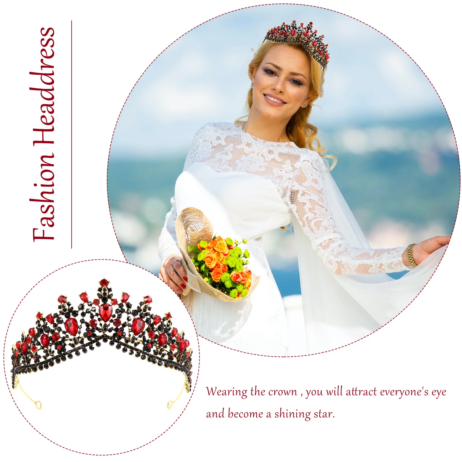 Baroque Rhinestone Wedding Crown Tiara Elegant Bridal Headdress for Wedding Engagement Party Fashion Headwear Bridal Headdress
Baroque Rhinestone Wedding Crown Tiara Elegant Bridal Headdress for Wedding Engagement Party Fashion Headwear Bridal Headdress