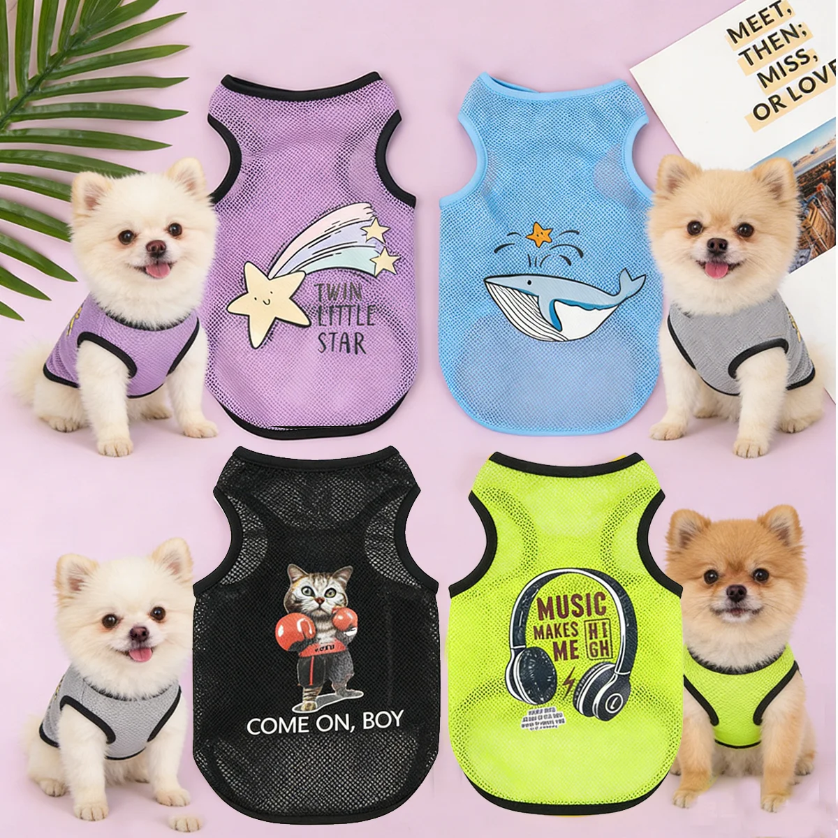 Pet Cute Summer Vest Cat & Dog Cartoon Printed Mesh Cool Breathable Clothing Bichon Frise Pomeranian Outfits.
Pet Cute Summer Vest Cat & Dog Cartoon Printed Mesh Cool Breathable Clothing Bichon Frise Pomeranian Outfits.