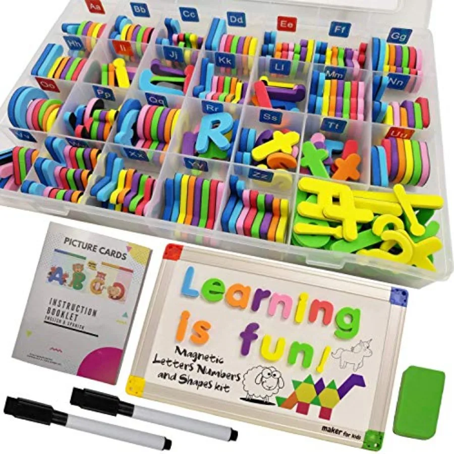 291Pcs ABC Magnets Board Magnetic Letters Numbers and Shapes Maker for and Toddlers with Storage Double-Side Drawing Whiteboard
291Pcs ABC Magnets Board Magnetic Letters Numbers and Shapes Maker for and Toddlers with Storage Double-Side Drawing Whiteboard