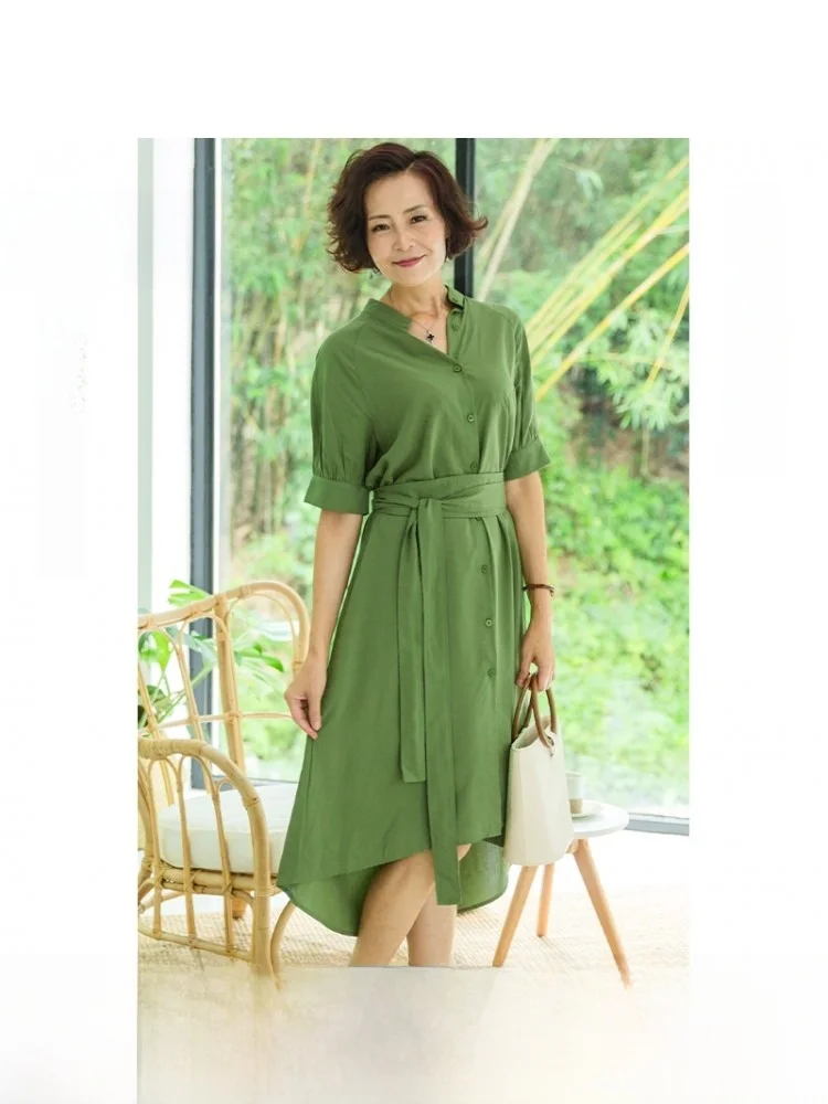 Young Mommy Sle Knee-Length Dr Mid-Aged Autumn New Faion Large Size Irregular Skirt Casual Loose Fit Single-Breasted
Young Mommy Sle Knee-Length Dr Mid-Aged Autumn New Faion Large Size Irregular Skirt Casual Loose Fit Single-Breasted