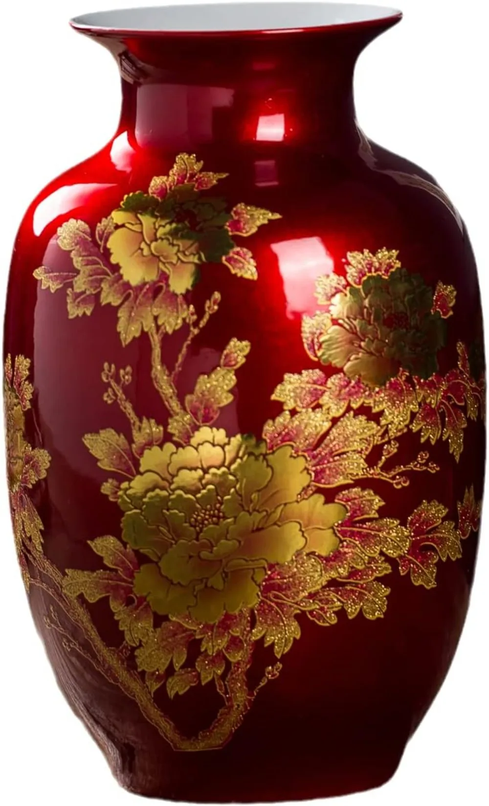 Vase Oriental Ceramic Flower Vases Decorated with Peony Design for Home Living Room Ornaments and Wedding
Vase Oriental Ceramic Flower Vases Decorated with Peony Design for Home Living Room Ornaments and Wedding