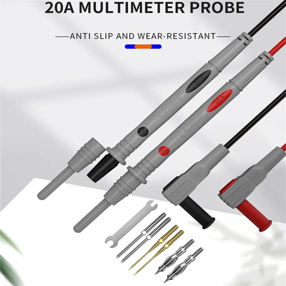 P1505D Multimeter probe - replaceable needle - test lead kit - multimeter wire tip probe - antifreeze silicone wire
P1505D Multimeter probe - replaceable needle - test lead kit - multimeter wire tip probe - antifreeze silicone wire