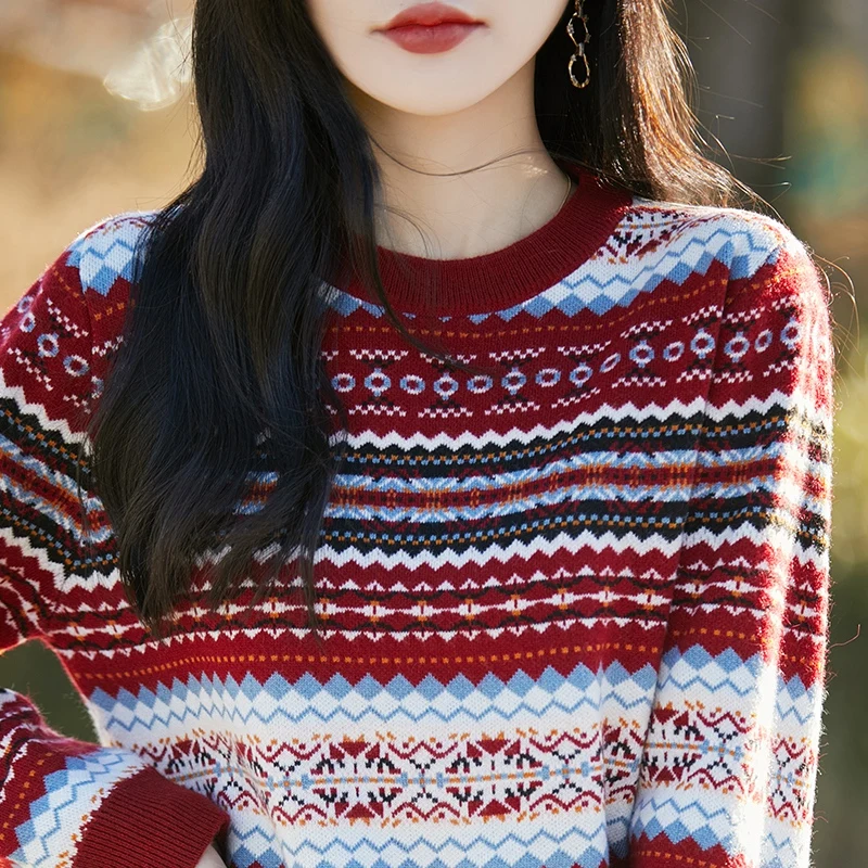 2025 Spring New Classic Women's Wool Round Neck pullover Long Sleeve Casual High Quality Soft Knitted Thick Sweater
2025 Spring New Classic Women's Wool Round Neck pullover Long Sleeve Casual High Quality Soft Knitted Thick Sweater
