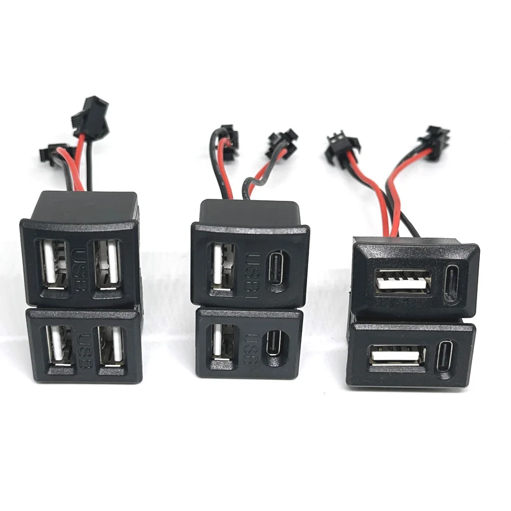 large current 2 P Double layer USB female base Type-c socket a female USB lamp charging socket power socket with cable connector
large current 2 P Double layer USB female base Type-c socket a female USB lamp charging socket power socket with cable connector