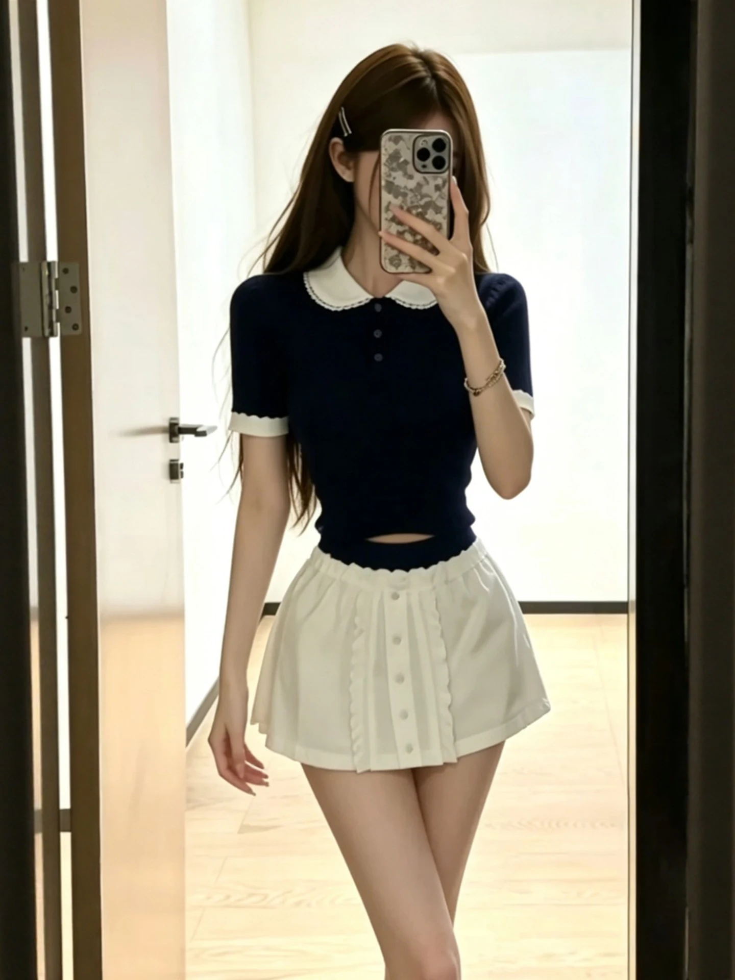 Korean Style Pure Desire Double Layer Knitted Top Women's Color Block Half Skirt Summer Fashion Two Piece Set Short Sleeve T-...
Korean Style Pure Desire Double Layer Knitted Top Women's Color Block Half Skirt Summer Fashion Two Piece Set Short Sleeve T-...