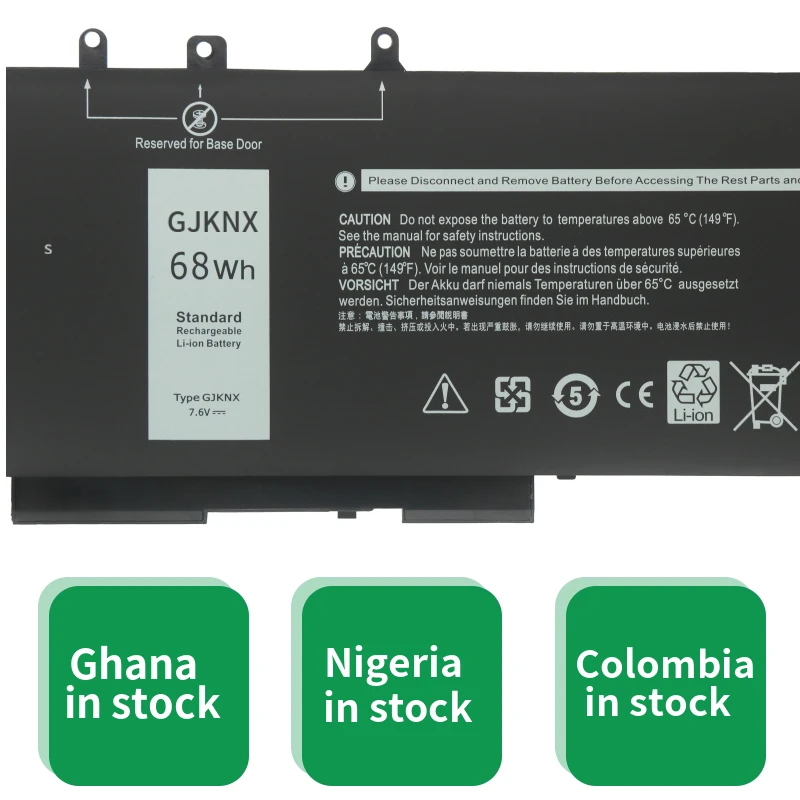 Co GJKNX Laptop Battery For Dell Latitude E5480 5580 5490 5590 For Precision M3520 M3530 GD1JP 7.6V 68WH
Co GJKNX Laptop Battery For Dell Latitude E5480 5580 5490 5590 For Precision M3520 M3530 GD1JP 7.6V 68WH