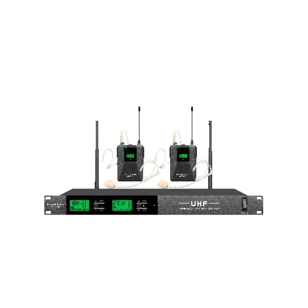 T Professional Dual Channel Wireless UHF Headset Headphone Beltpack Microphone With Belt-pack Transmitter
T Professional Dual Channel Wireless UHF Headset Headphone Beltpack Microphone With Belt-pack Transmitter