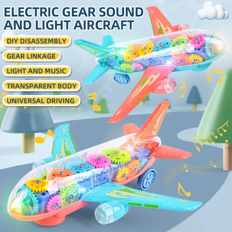 Transparent Gear Electric Airplane Toy, Light & Sound Kids Educational Plane, Christmas Gift for Toddlers
Transparent Gear Electric Airplane Toy, Light & Sound Kids Educational Plane, Christmas Gift for Toddlers
