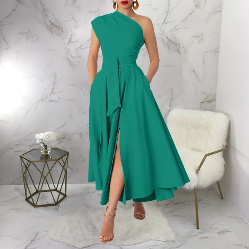 KEXU Women Irregular One Shoulder Big Swing Loose Beach Holiday Maxi Dress Summer Fashion High Split Street Vestidos Dresses
KEXU Women Irregular One Shoulder Big Swing Loose Beach Holiday Maxi Dress Summer Fashion High Split Street Vestidos Dresses