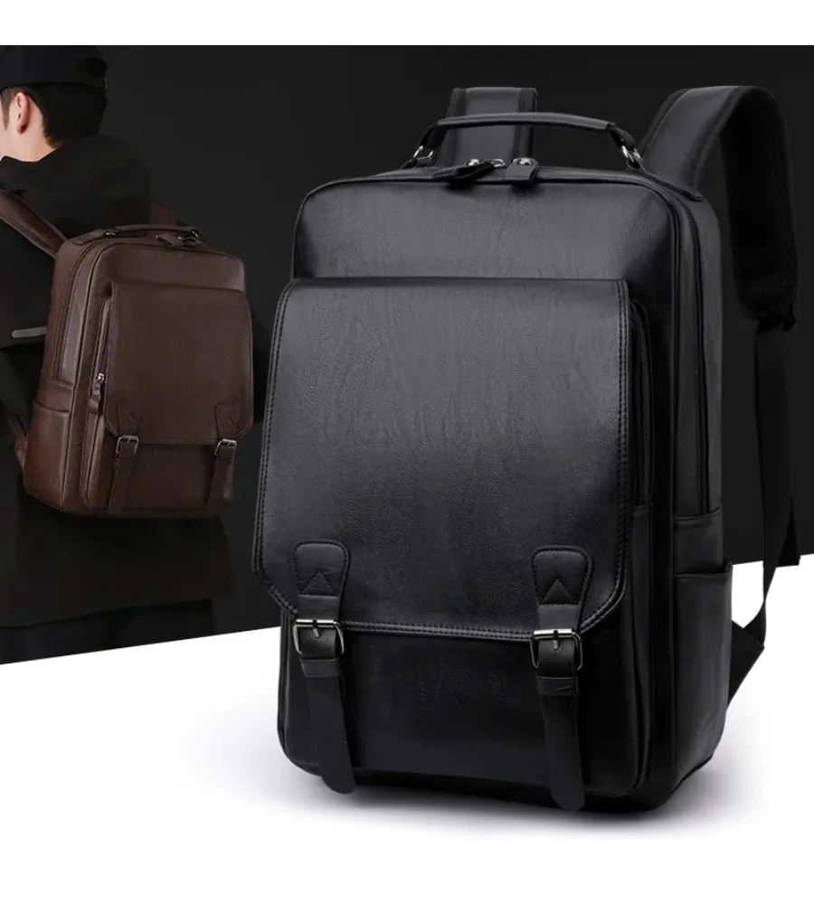 Multi-compartment Leather Business Backpack Structured Laptop Bag for Office and School
Multi-compartment Leather Business Backpack Structured Laptop Bag for Office and School