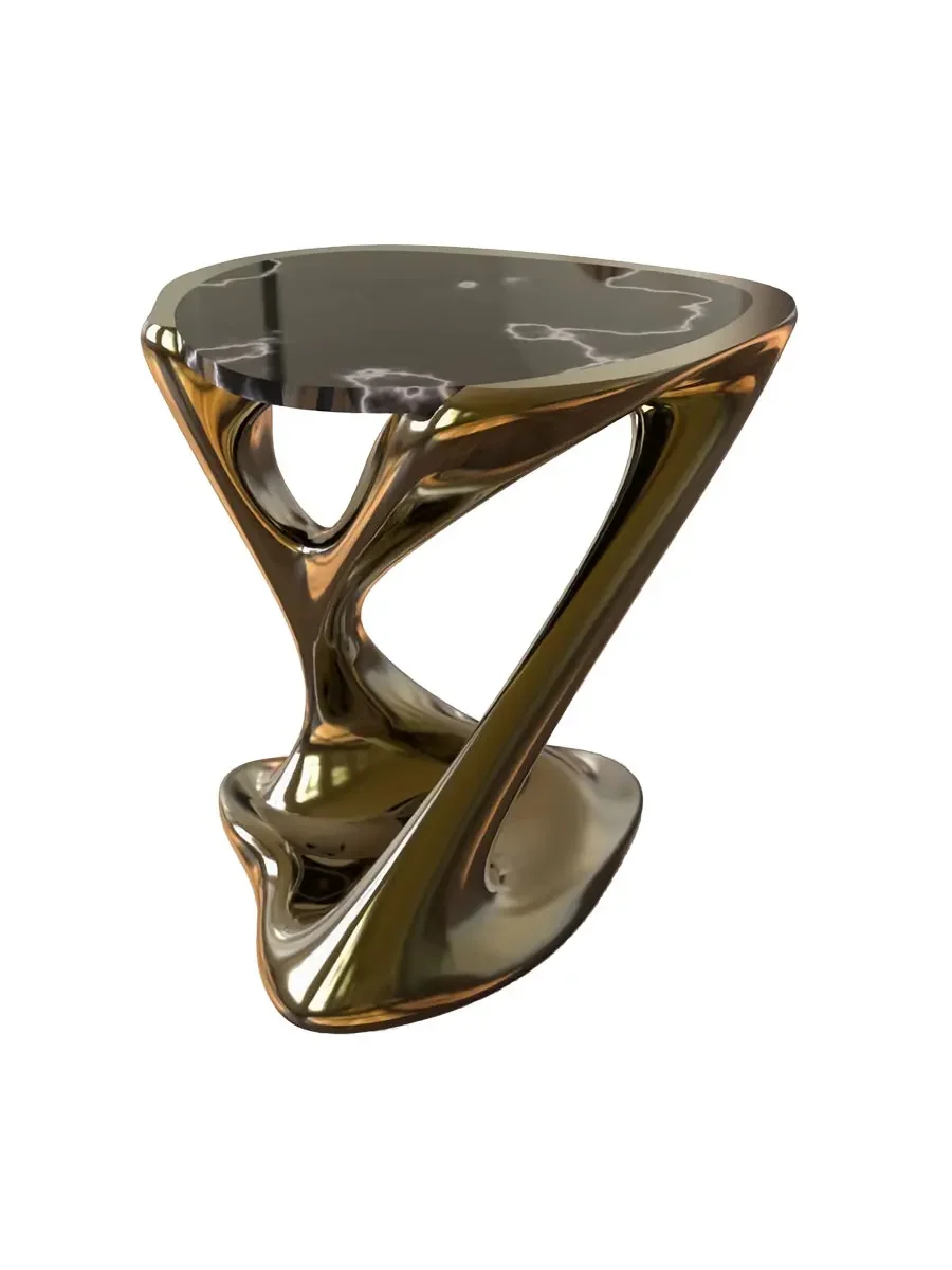 Modern minimalist creative edge Italian luxury marble coffee table living room sofa corner trophy small round table.
Modern minimalist creative edge Italian luxury marble coffee table living room sofa corner trophy small round table.