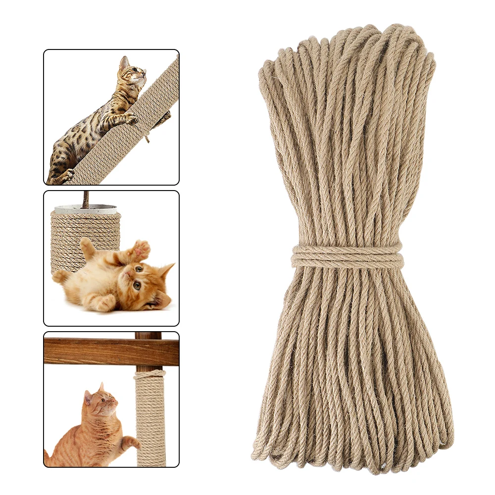 Cat Climbing Frame DIY Scratching Post Toy Natural Sisal Rope Twine Desk Legs Binding Rope For Cat Sharpen Claw 20M/50M/100M
Cat Climbing Frame DIY Scratching Post Toy Natural Sisal Rope Twine Desk Legs Binding Rope For Cat Sharpen Claw 20M/50M/100M