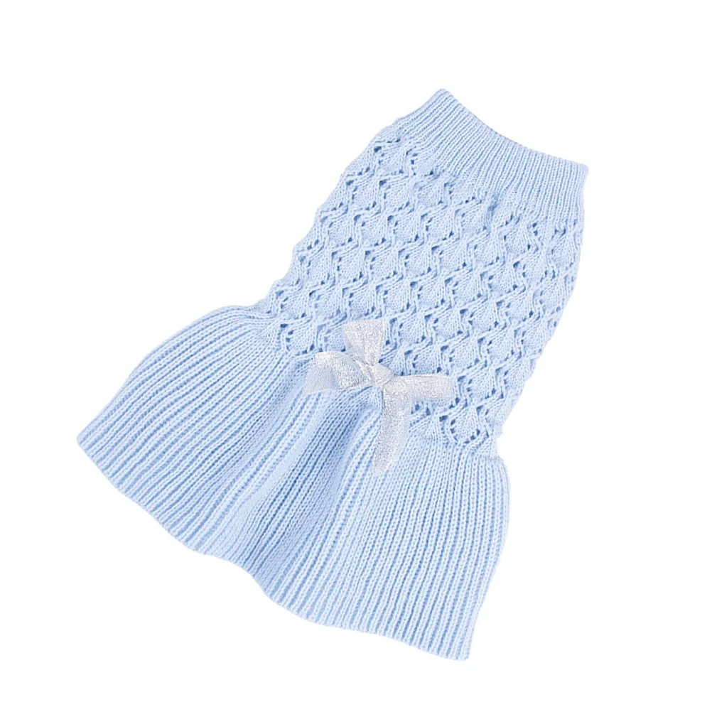 1Pcs Pet Dog Cat Spring Sweater Dress Adorable Knitted Fabric Easy to Put on Comfortable Puppy Clothing Blue Size M 
1Pcs Pet Dog Cat Spring Sweater Dress Adorable Knitted Fabric Easy to Put on Comfortable Puppy Clothing Blue Size M