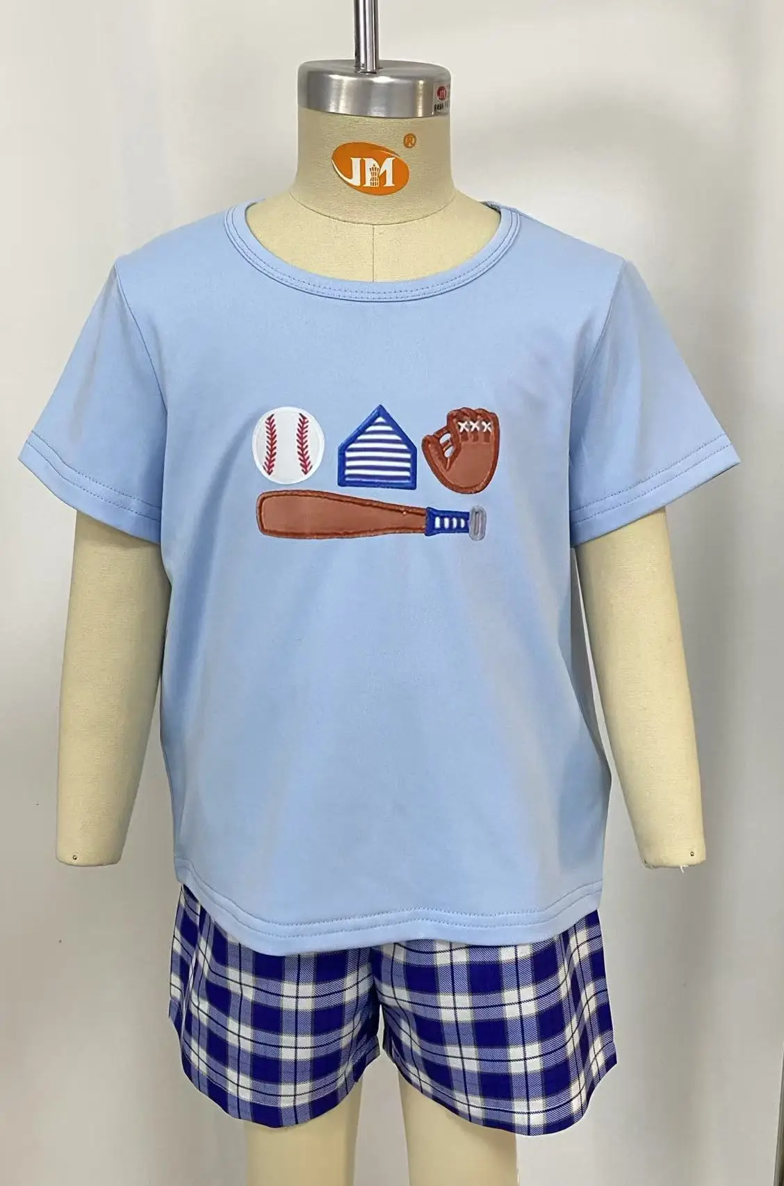 Toddler Baby Boy Baseball Outfit for Summer Loose Fit Embroidery Short Sleeve T-Shirt with Plaid Shorts 2 Pcs Set
Toddler Baby Boy Baseball Outfit for Summer Loose Fit Embroidery Short Sleeve T-Shirt with Plaid Shorts 2 Pcs Set