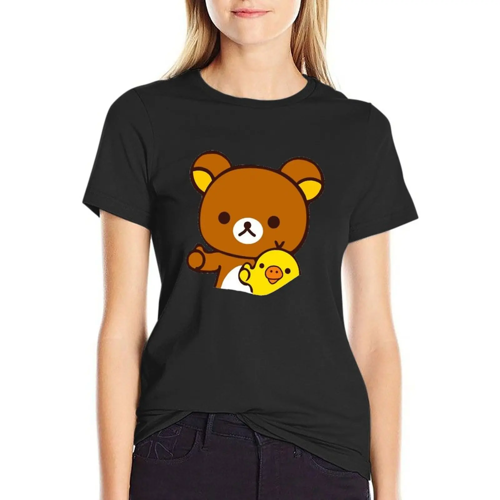 Rilakkuma And Kiiroitori T-Shirt lady clothes animal prinfor workout shirts for Women loose fit
Rilakkuma And Kiiroitori T-Shirt lady clothes animal prinfor workout shirts for Women loose fit