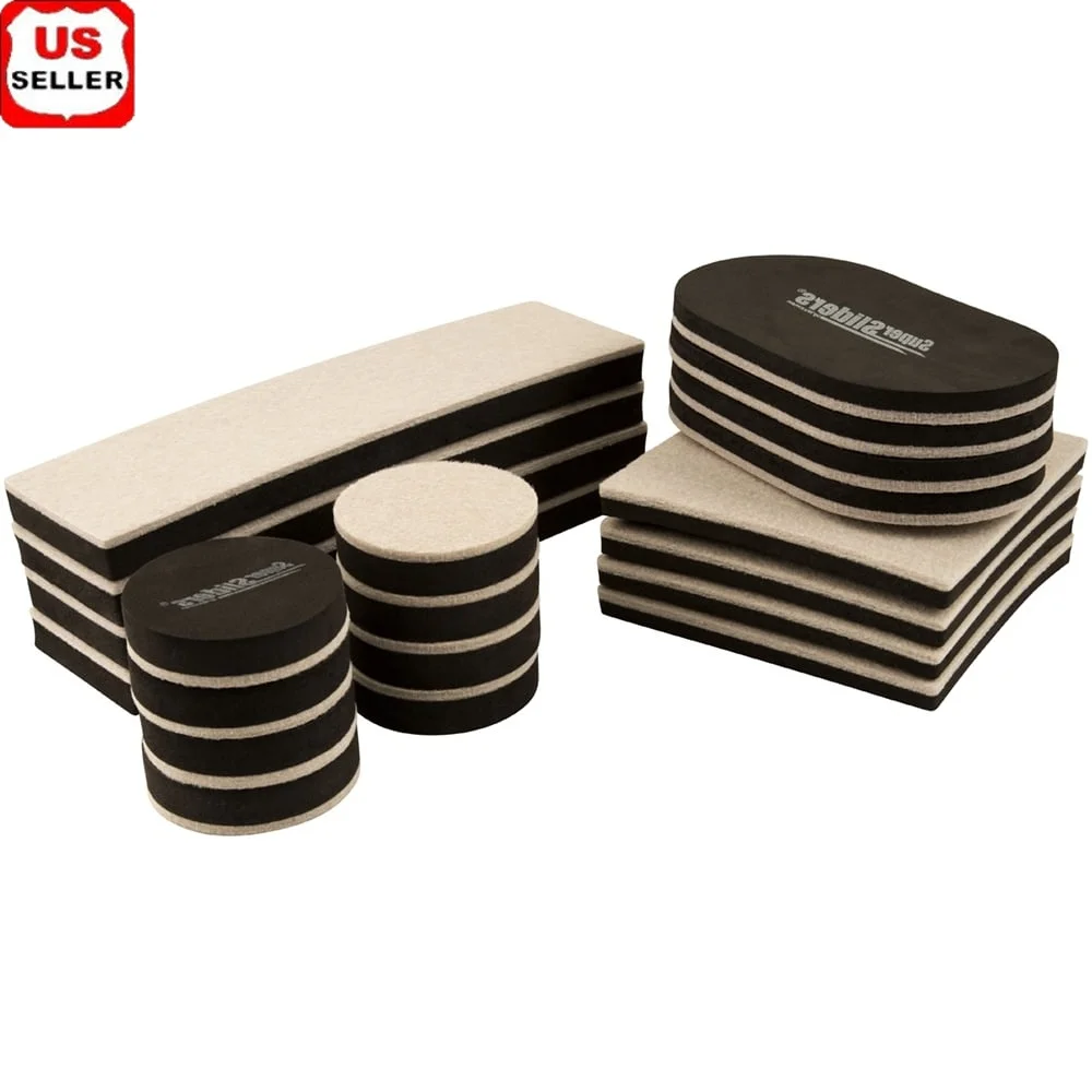 Reusable Furniture Sliders Moving Kit 20 Pack Felt Bottoms Easy Moving Cleaning Protects Surfaces Indoor Use Heavy Duty
Reusable Furniture Sliders Moving Kit 20 Pack Felt Bottoms Easy Moving Cleaning Protects Surfaces Indoor Use Heavy Duty