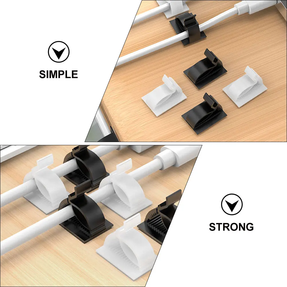 120pcs Self-Adhesive Cable Holders Desktop Wire Organizer Sticky Cord Clips Durable Plastic Wire Clamps Practical Cable
120pcs Self-Adhesive Cable Holders Desktop Wire Organizer Sticky Cord Clips Durable Plastic Wire Clamps Practical Cable