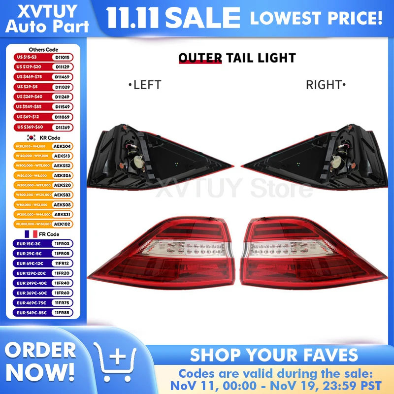 LED Outer Taillights for Benz ML 2012-2014 W166 Sedan Brake Reverse Bumper Stop Warning Lamp Turn Light Car Accessories
LED Outer Taillights for Benz ML 2012-2014 W166 Sedan Brake Reverse Bumper Stop Warning Lamp Turn Light Car Accessories