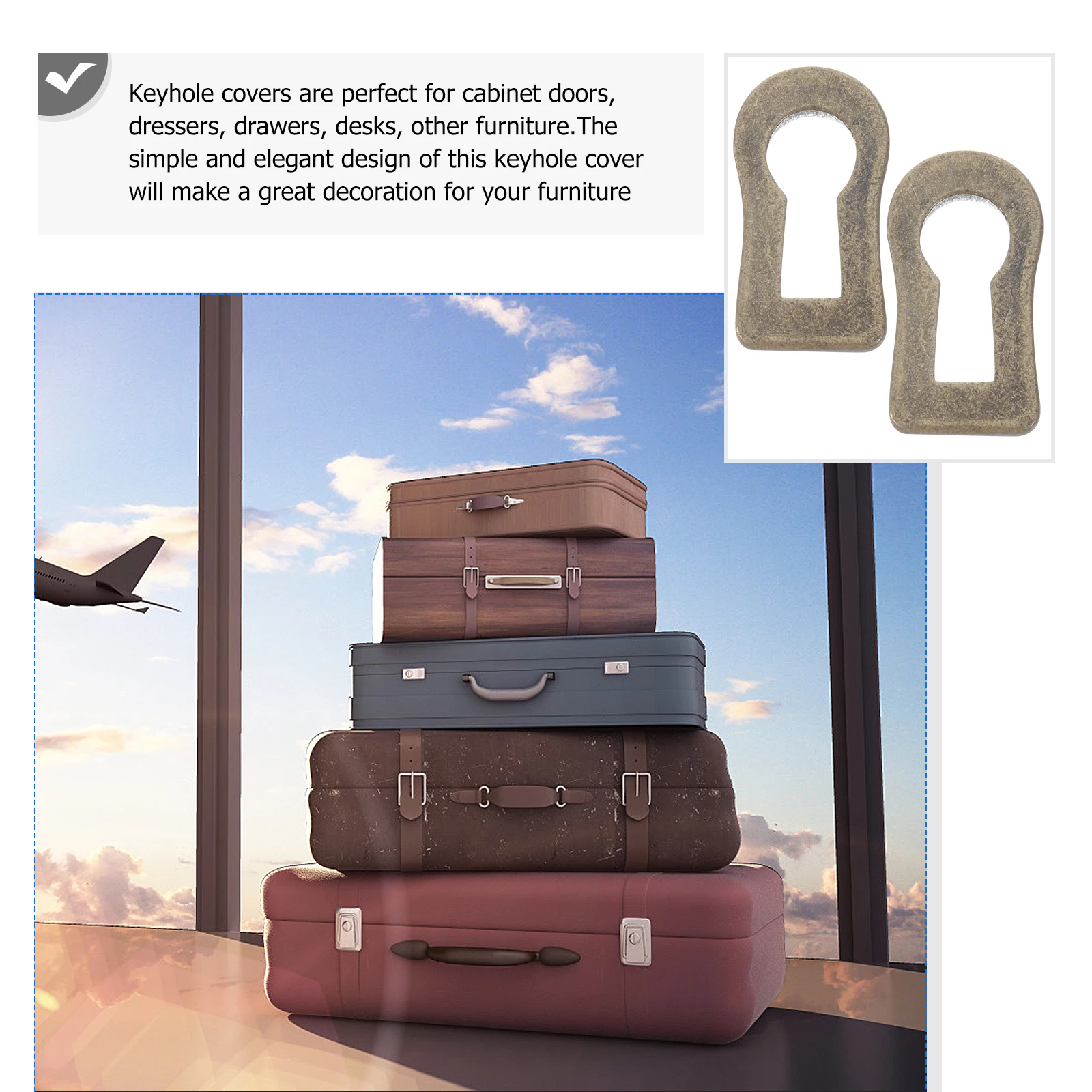 10pcs Zinc Alloy Keyhole Covers Furniture Hardware Escutcheon Plates Cabinet Door Protector Decorative Insert Plates
10pcs Zinc Alloy Keyhole Covers Furniture Hardware Escutcheon Plates Cabinet Door Protector Decorative Insert Plates