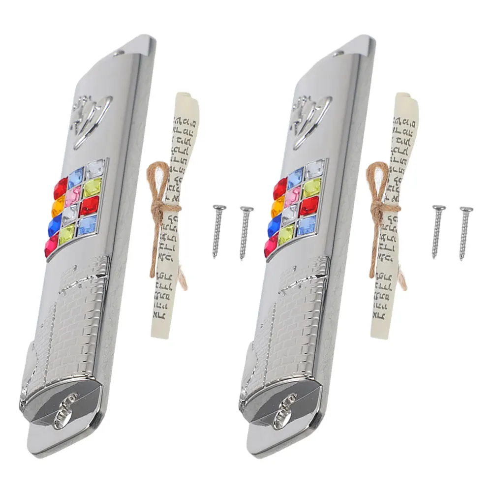 2 Sets Doorpost Decorations House Mezuzah Hebrew Scripture Metal Jewish Symbols Hanukkah Home
2 Sets Doorpost Decorations House Mezuzah Hebrew Scripture Metal Jewish Symbols Hanukkah Home