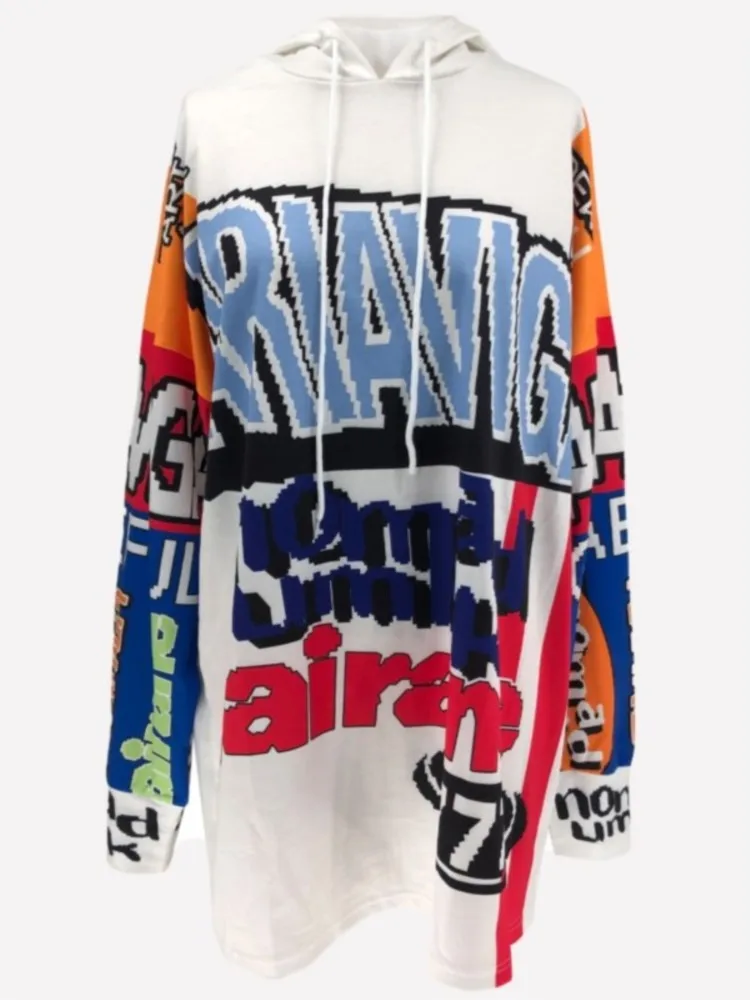 Women Spring New Retro Letter Printing Sweatshirts Long Sleeve Drawstring Loose Hoodie Top Fashion Female Streetwear Clothing
Women Spring New Retro Letter Printing Sweatshirts Long Sleeve Drawstring Loose Hoodie Top Fashion Female Streetwear Clothing