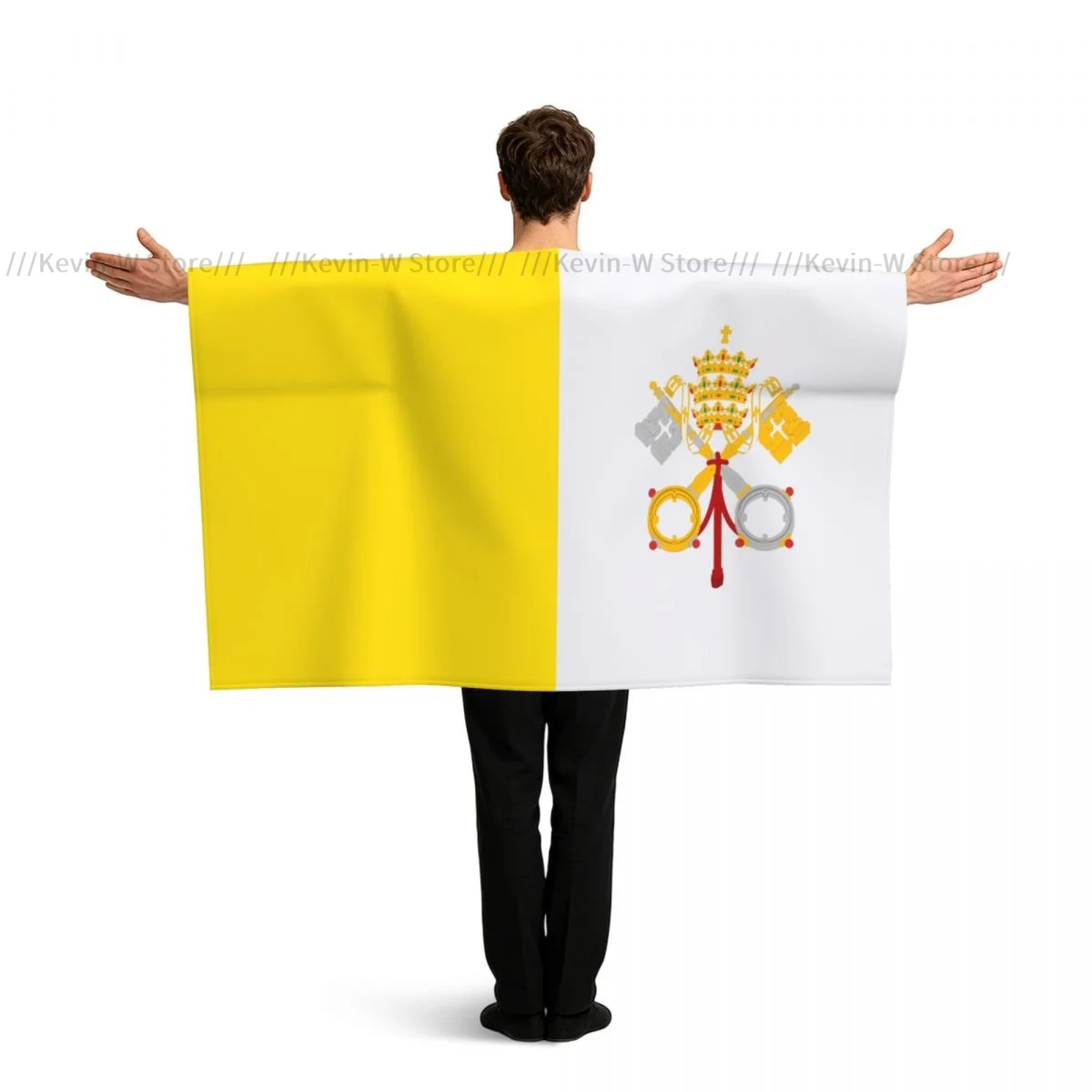 Sports Fan Flag Cape With Sleeve Vatican City Flag Wearable Flag Cloak Costume
Sports Fan Flag Cape With Sleeve Vatican City Flag Wearable Flag Cloak Costume