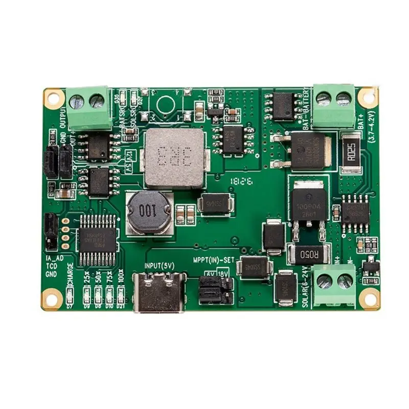 FULL-30W MPPT Solar Control Board DC5-24V 2A Solar Panel Regulator Module Type-C For 3.7V 18650Lithium Battery Charge
FULL-30W MPPT Solar Control Board DC5-24V 2A Solar Panel Regulator Module Type-C For 3.7V 18650Lithium Battery Charge