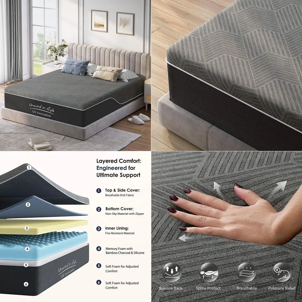 Queen Mattress for Back Pain amp Pressure Relief, 14 Inch USMade Cooling Gel Memory Foam, Green Tea Infused, CertiPURUS Certifi
Queen Mattress for Back Pain amp Pressure Relief, 14 Inch USMade Cooling Gel Memory Foam, Green Tea Infused, CertiPURUS Certifi