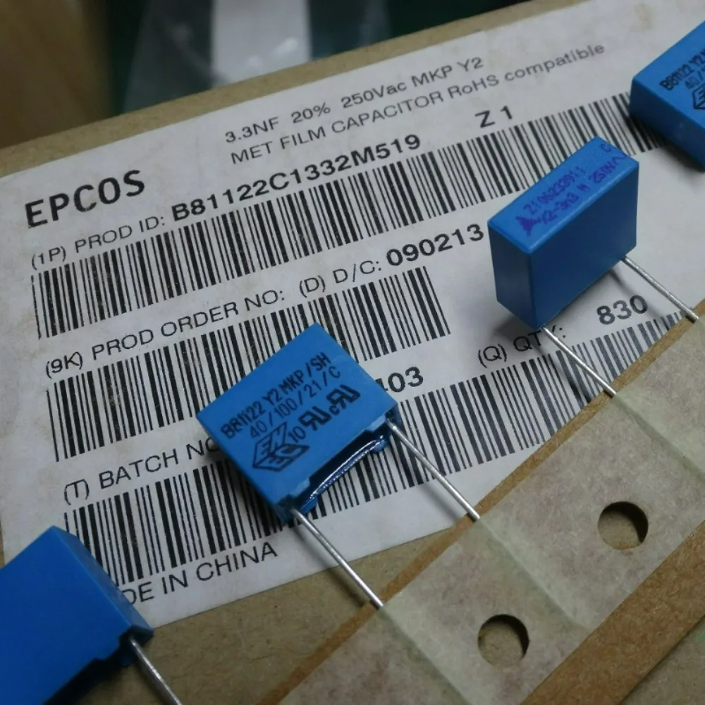 10pcs/lot EPCOS 0.0033uf 250vAC 3n3 3.3nf 3300pf 332 M Y2 brand new 10mm film capacitor (Long Pins) B81122C1332M
10pcs/lot EPCOS 0.0033uf 250vAC 3n3 3.3nf 3300pf 332 M Y2 brand new 10mm film capacitor (Long Pins) B81122C1332M
