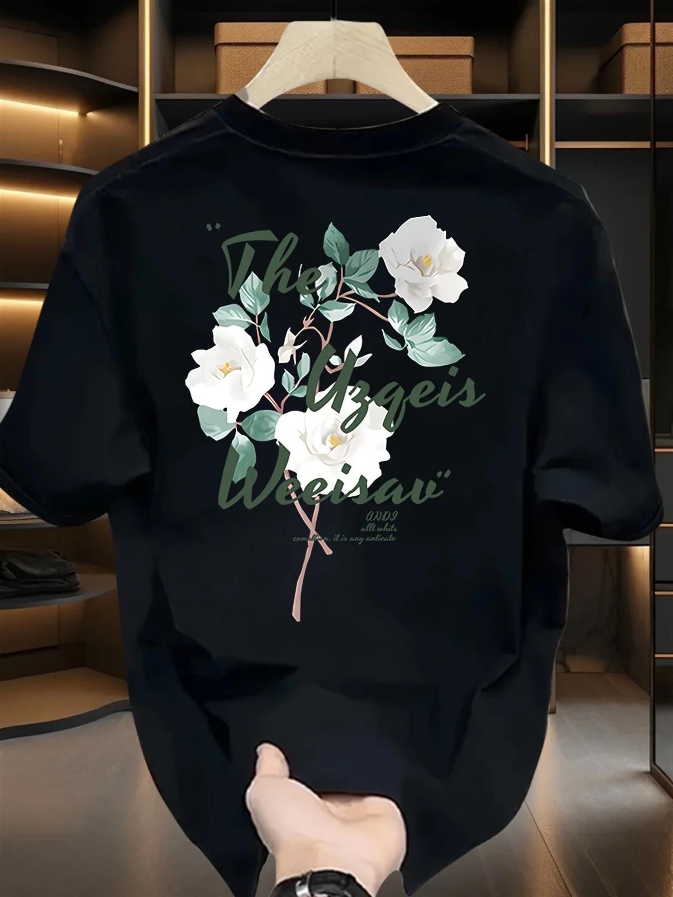 Мужская футболка с коротким рукавом из 100% хлопка — летняя повседневная футболка в корейском стиле с круглым вырезом и цветочным принтом букв
Мужская футболка с коротким рукавом из 100% хлопка — летняя повседневная футболка в корейском стиле с круглым вырезом и цветочным принтом букв