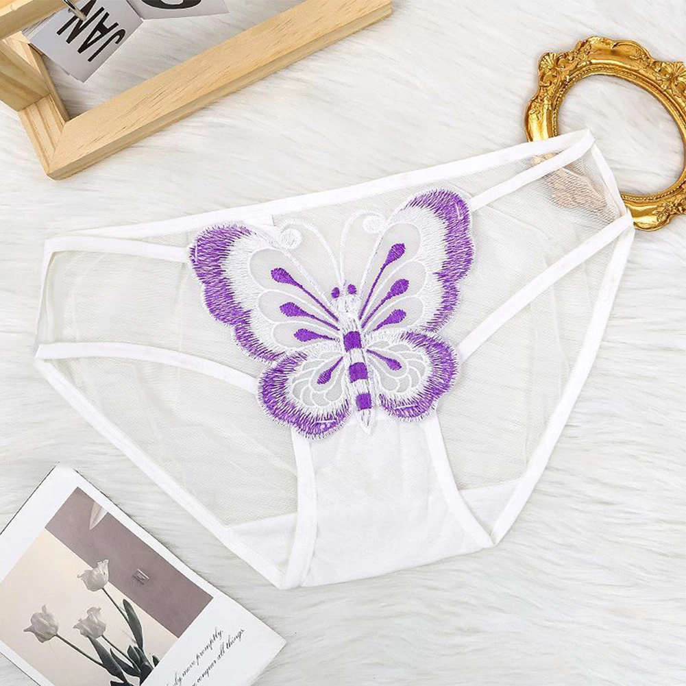 Sexy Women Briefs Butterfly Embroidery Mesh Panties Ultra-thin Transparent Knickers Exquisite Seduction Thong Erotic Underwear
Sexy Women Briefs Butterfly Embroidery Mesh Panties Ultra-thin Transparent Knickers Exquisite Seduction Thong Erotic Underwear