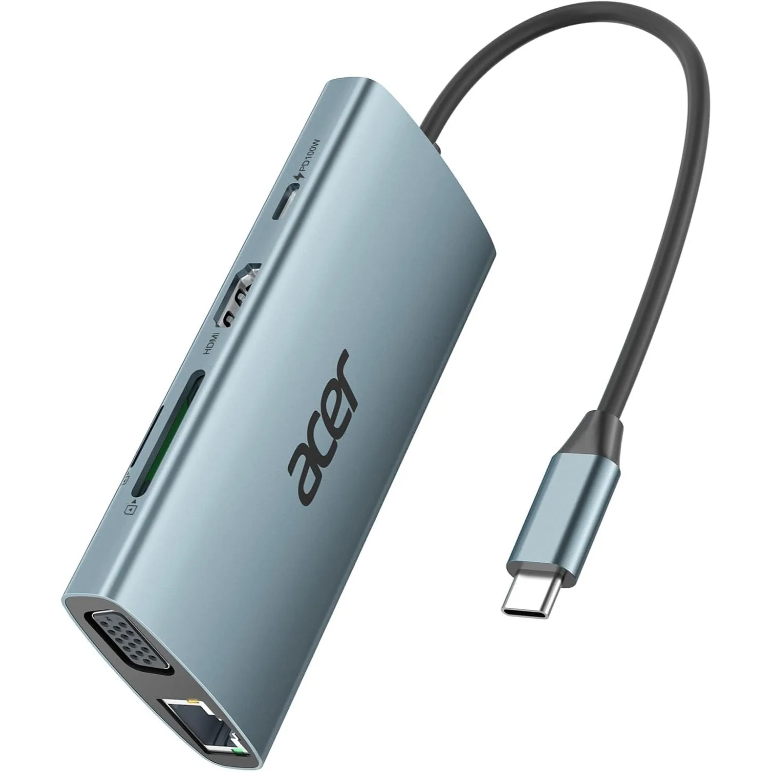 USB C Hub 9-in-1 with 4K HDMI, Ethernet, 5Gbps USB 3.0, VGA, SD Card Reader, PD 100W Charging for Laptops
USB C Hub 9-in-1 with 4K HDMI, Ethernet, 5Gbps USB 3.0, VGA, SD Card Reader, PD 100W Charging for Laptops