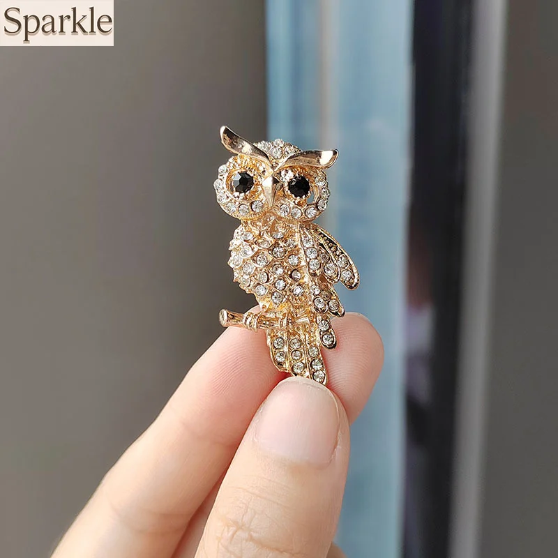 Unique Exquisite Gold Plated Owl Brooch For Women Rhinestone Crystal Fashion Animal Lapel Pin for Suit OL Style Jewelry Gift
Unique Exquisite Gold Plated Owl Brooch For Women Rhinestone Crystal Fashion Animal Lapel Pin for Suit OL Style Jewelry Gift