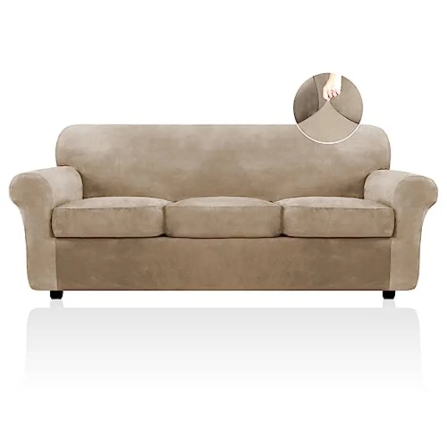 Velvet Sofa Cover, Couch Covers for 3 Cushion Sofa Slipcovers for Sofas with 3 Cushions, Stretch 4 Pcs Couch Cover, Thick Furni
Velvet Sofa Cover, Couch Covers for 3 Cushion Sofa Slipcovers for Sofas with 3 Cushions, Stretch 4 Pcs Couch Cover, Thick Furni