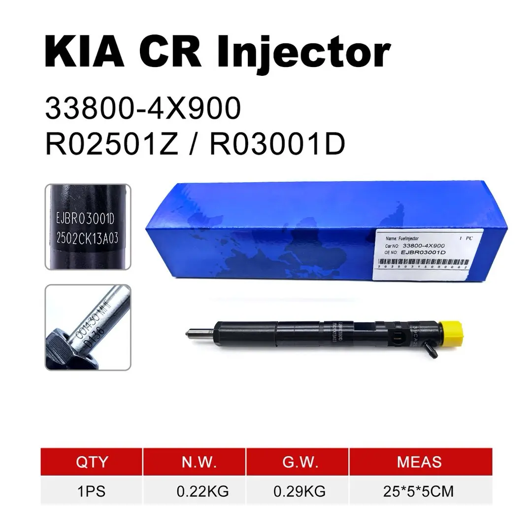 EJBR03001D Common Rail Diesel Fuel Injector 33800-4X900 for Kia 2.9L CRDi Engine bus and truck
EJBR03001D Common Rail Diesel Fuel Injector 33800-4X900 for Kia 2.9L CRDi Engine bus and truck