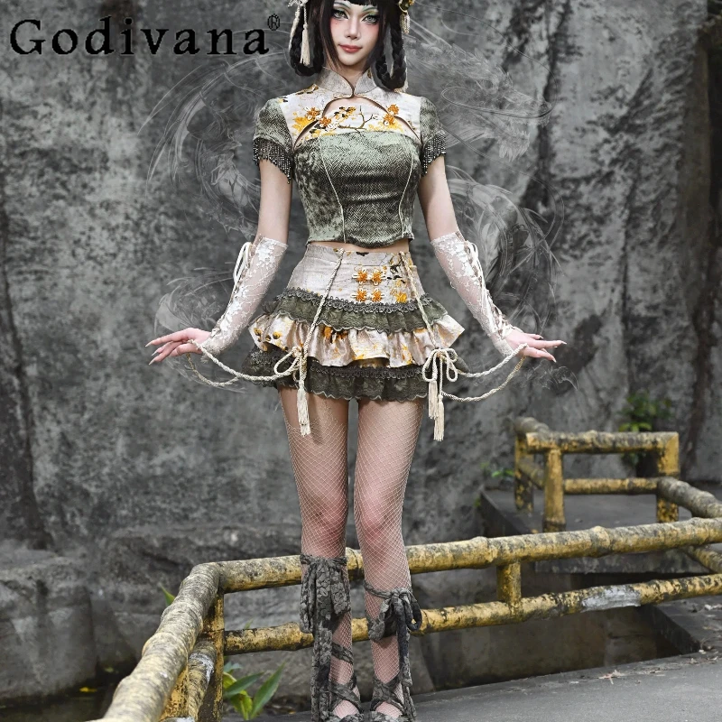 Spring Autumn New Chinese Jacquard Sexy Heavy Industry Lace Cake Skirt Sweet Bow Tassel A-line Versatile Fashion Short Skirts
Spring Autumn New Chinese Jacquard Sexy Heavy Industry Lace Cake Skirt Sweet Bow Tassel A-line Versatile Fashion Short Skirts