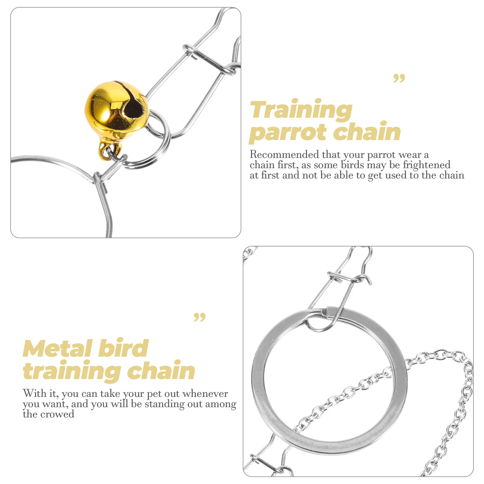 1Set Parrot Training Necklace Bird Chain Leash Wearresistant Practical Texture Flying Harness Stand Out in Crowd 
1Set Parrot Training Necklace Bird Chain Leash Wearresistant Practical Texture Flying Harness Stand Out in Crowd